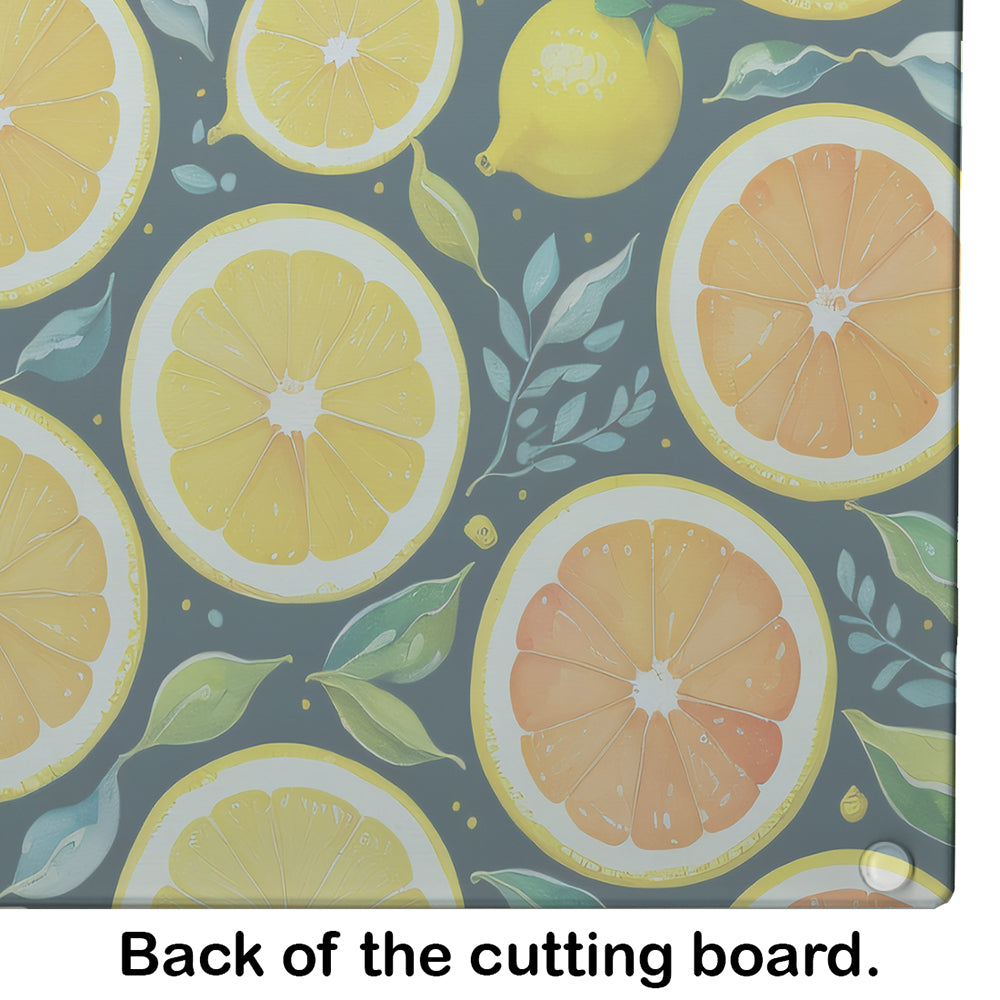 Colorful Lemons Glass Cutting Board