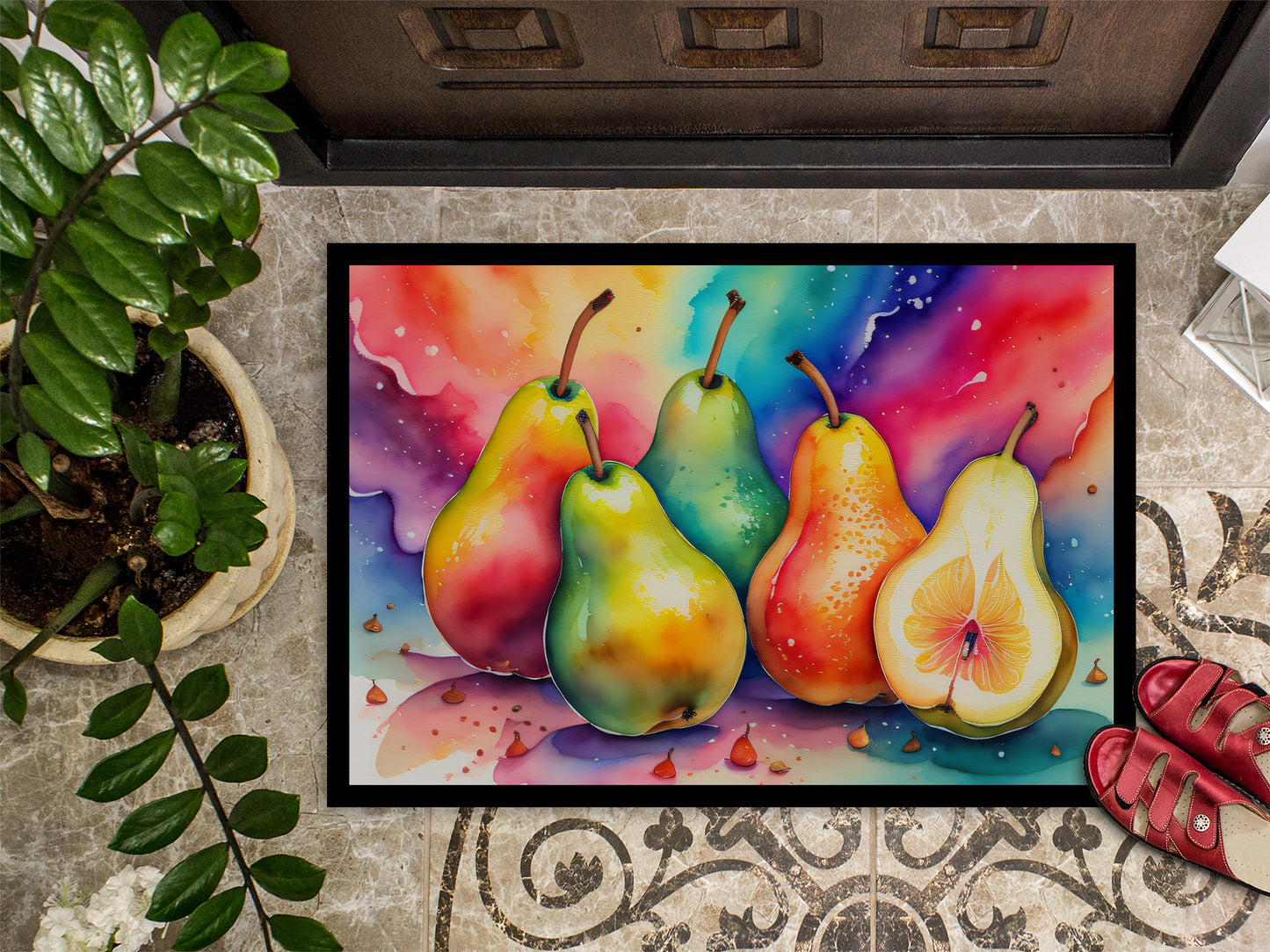 Colorful Pears Doormat