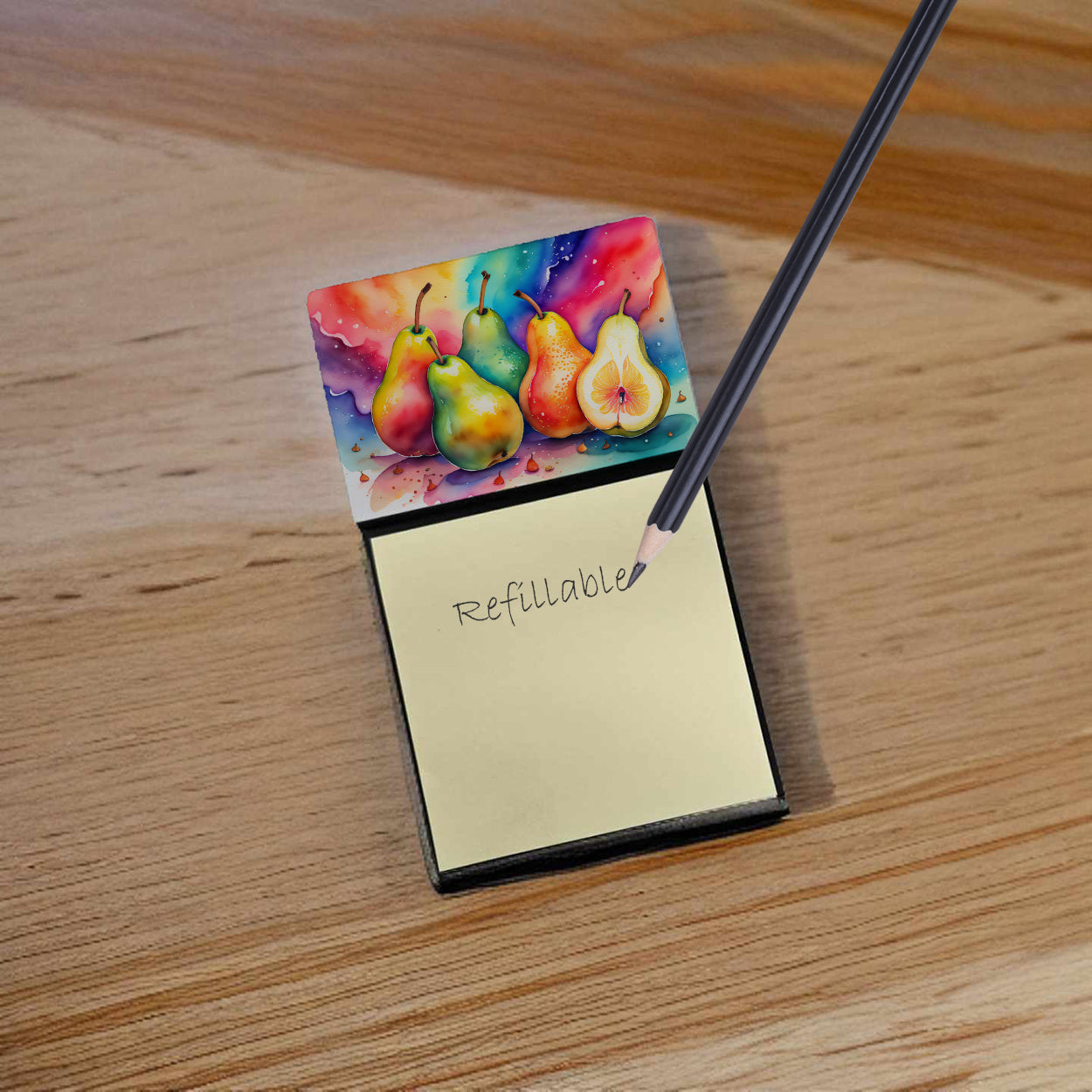 Colorful Pears Sticky Note Holder
