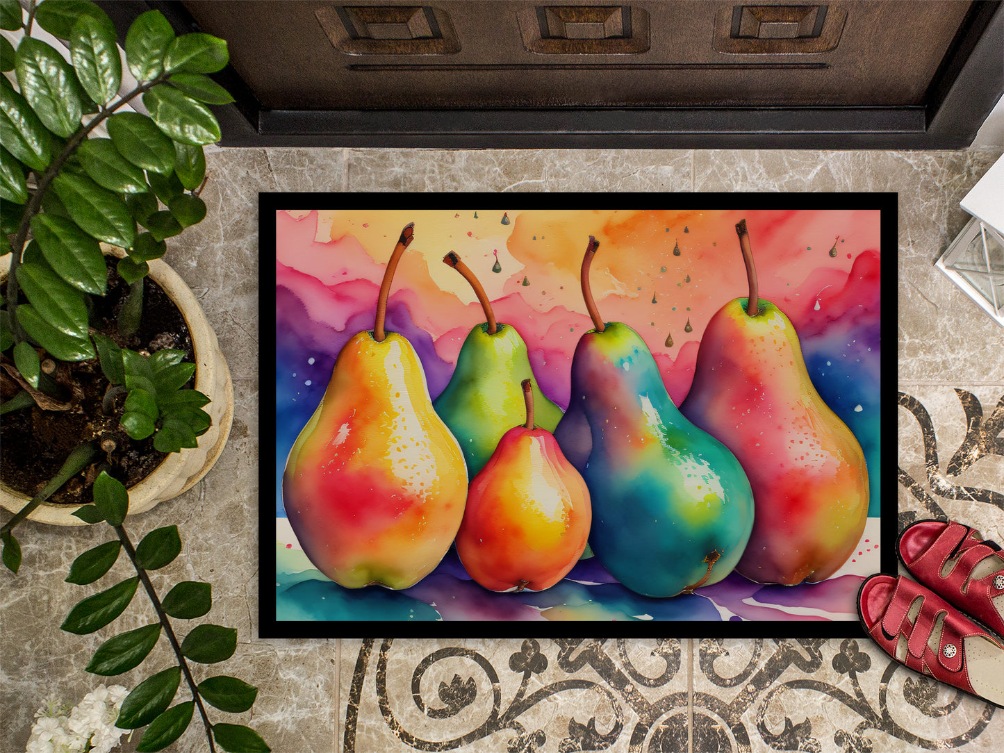 Colorful Pears Doormat