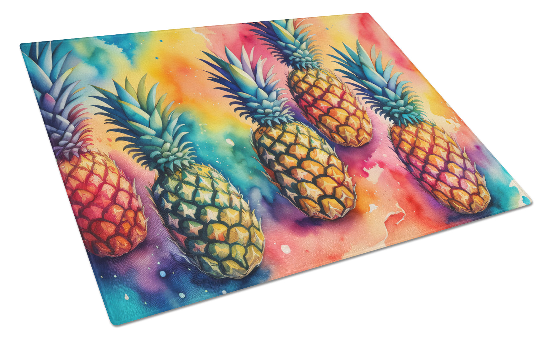 Buy this Colorful Pineapples Glass Cutting Board