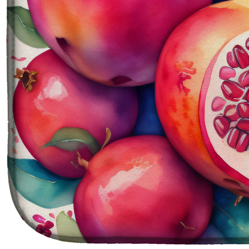 Colorful Pomegranates Dish Drying Mat