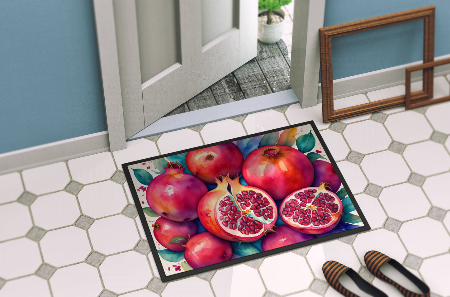 Colorful Pomegranates Doormat