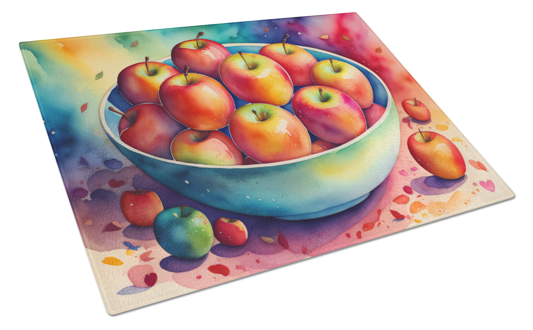 Buy this Colorful Apples Glass Cutting Board