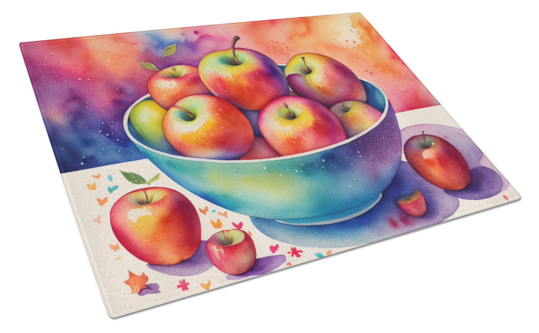 Buy this Colorful Apples Glass Cutting Board