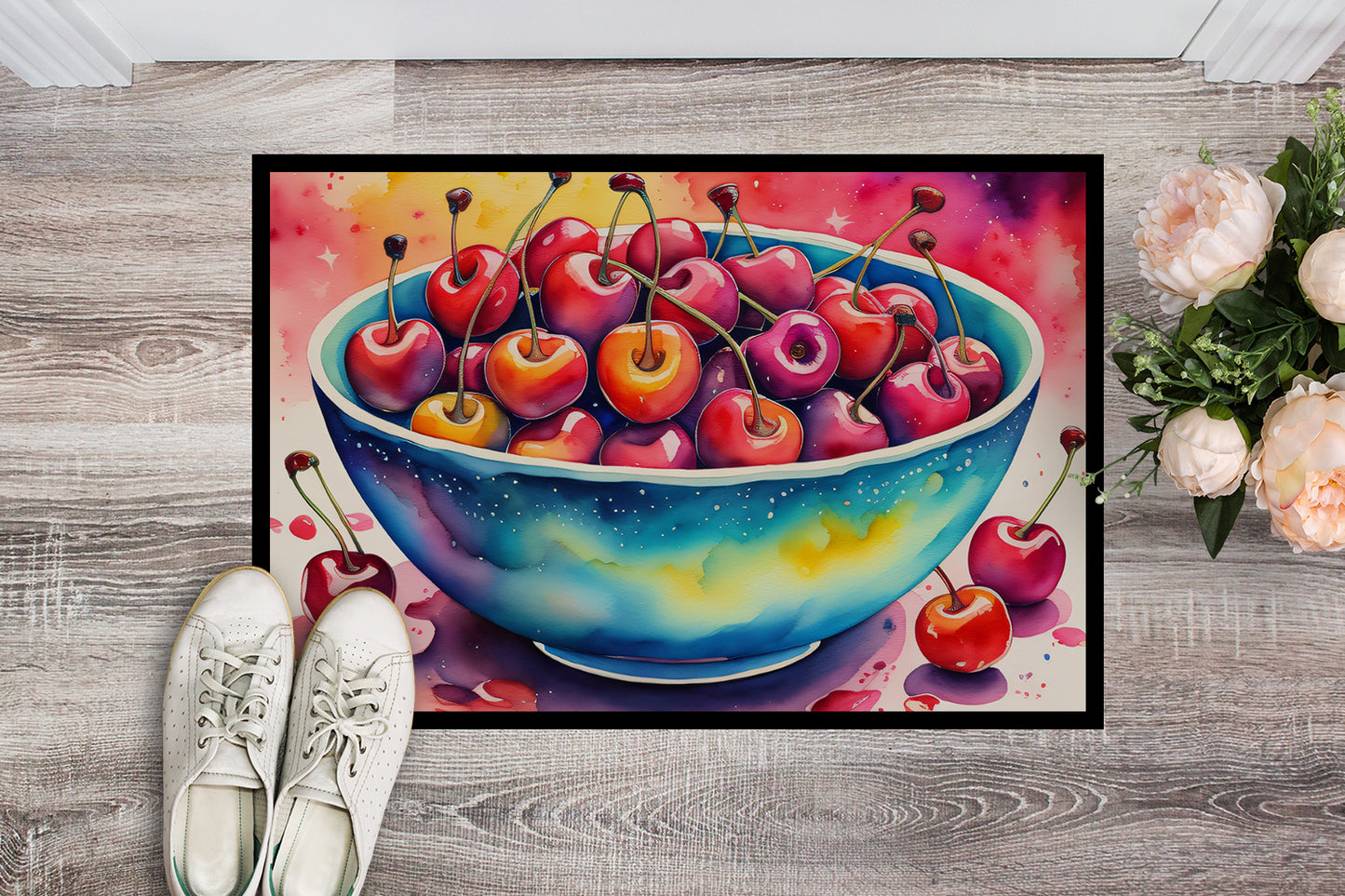 Colorful Cherries Doormat