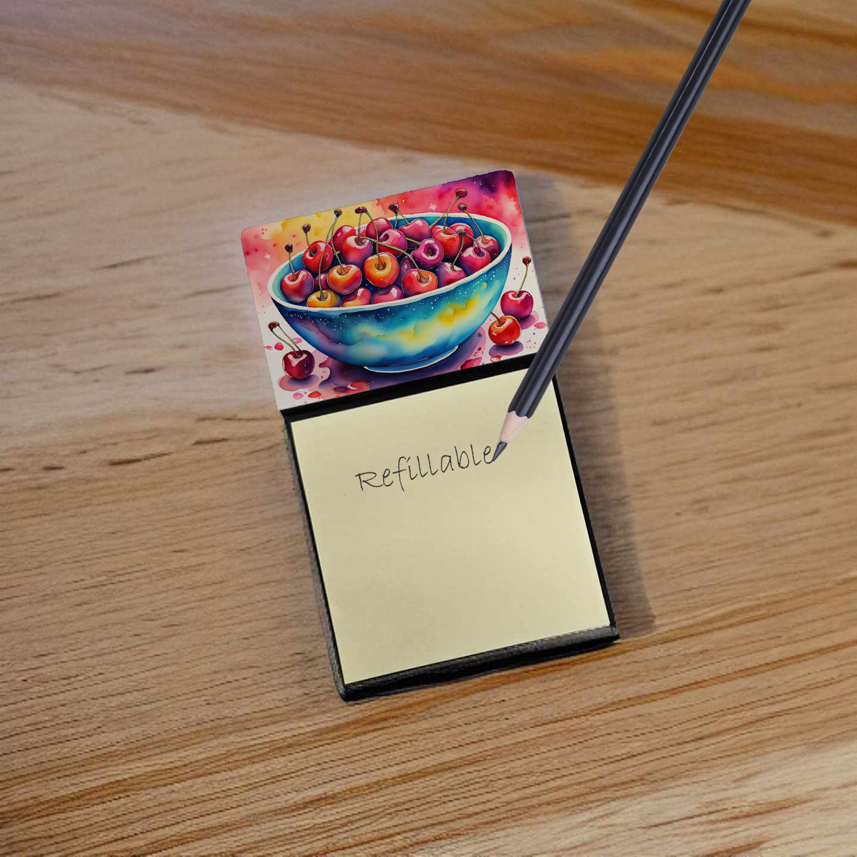 Colorful Cherries Sticky Note Holder