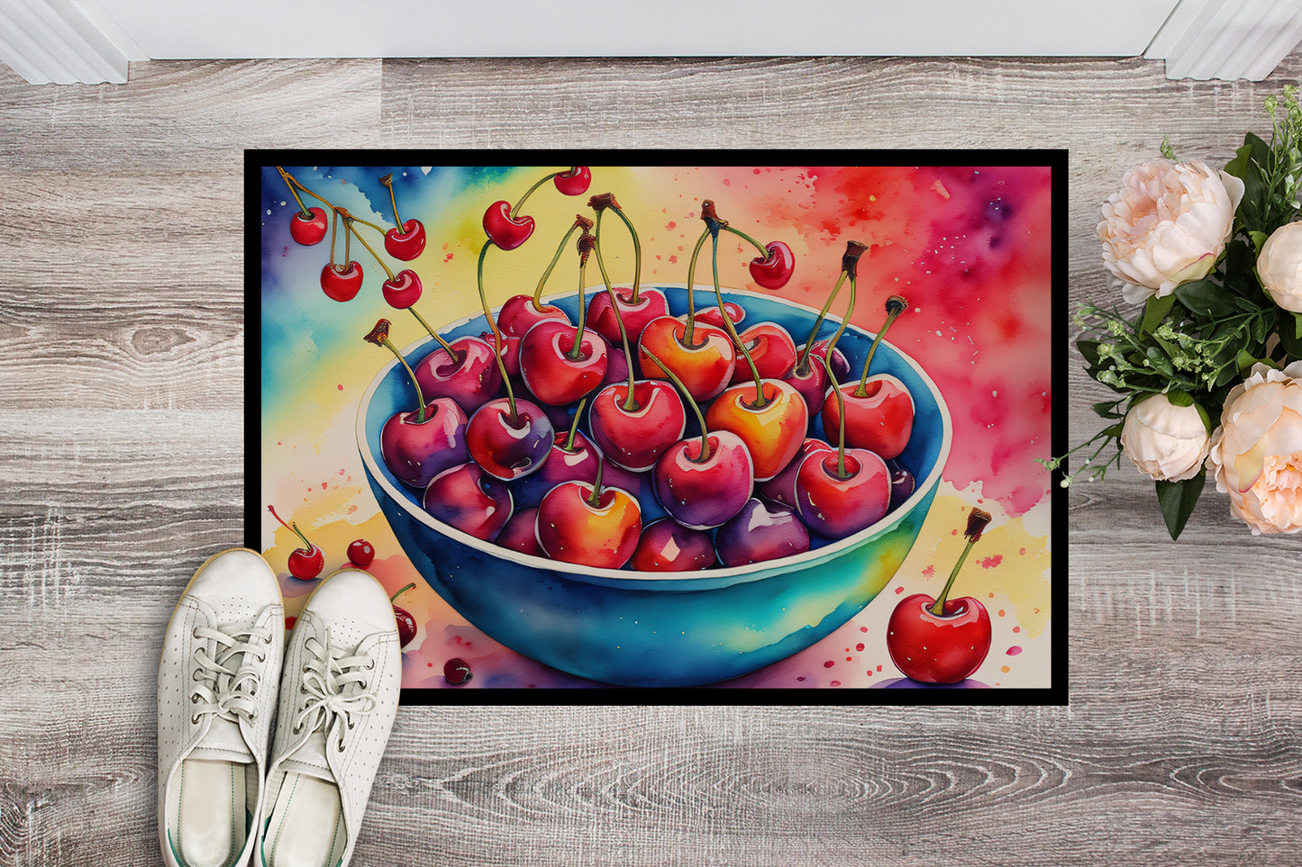 Colorful Cherries Doormat