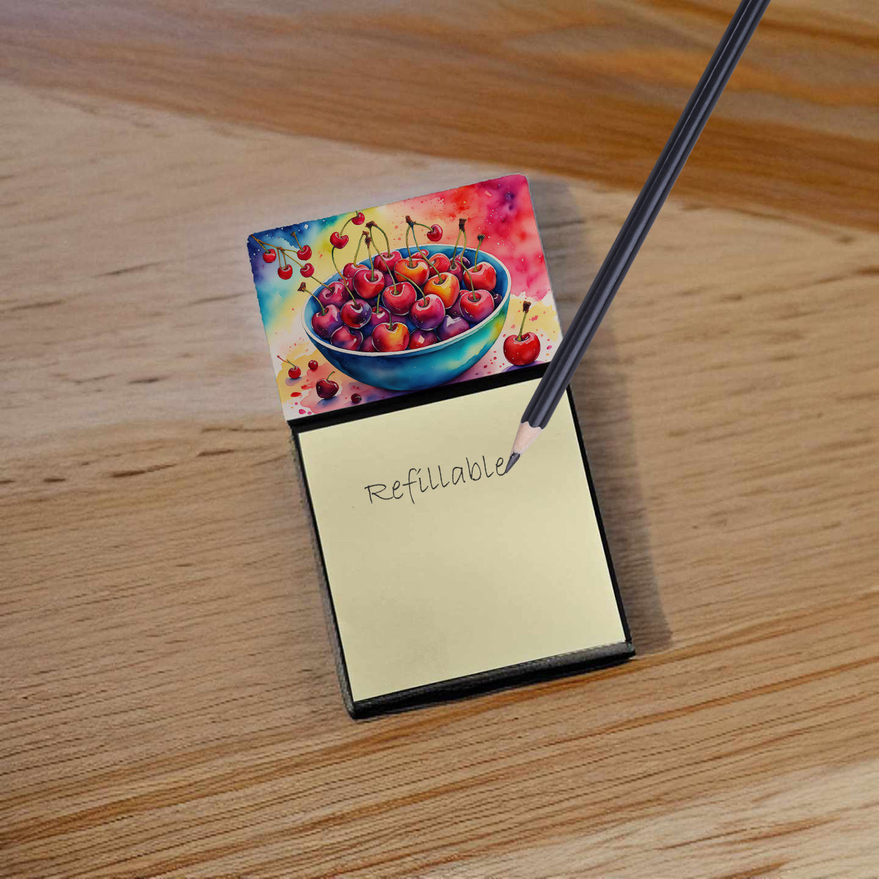 Colorful Cherries Sticky Note Holder