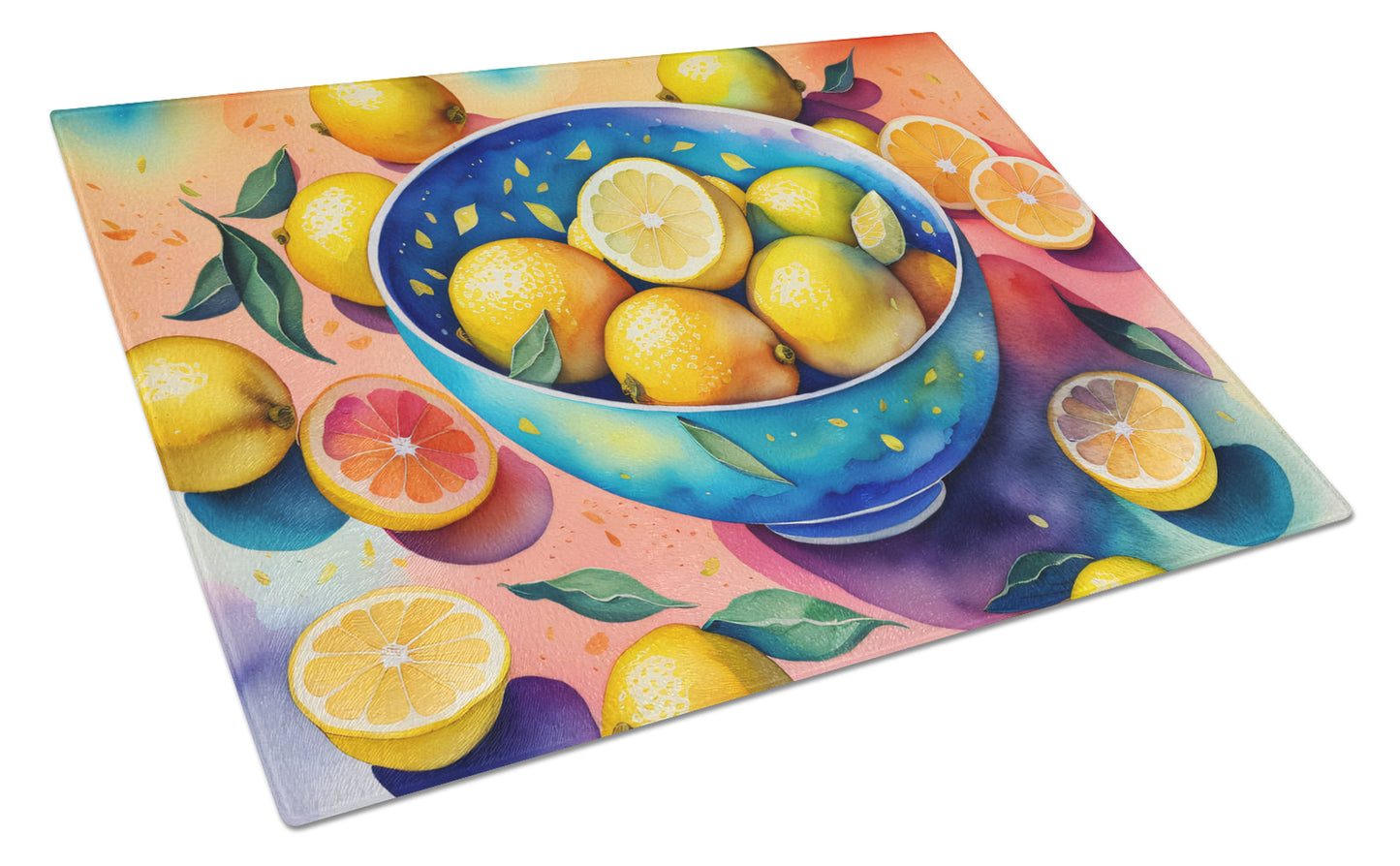 Buy this Colorful Lemons Glass Cutting Board