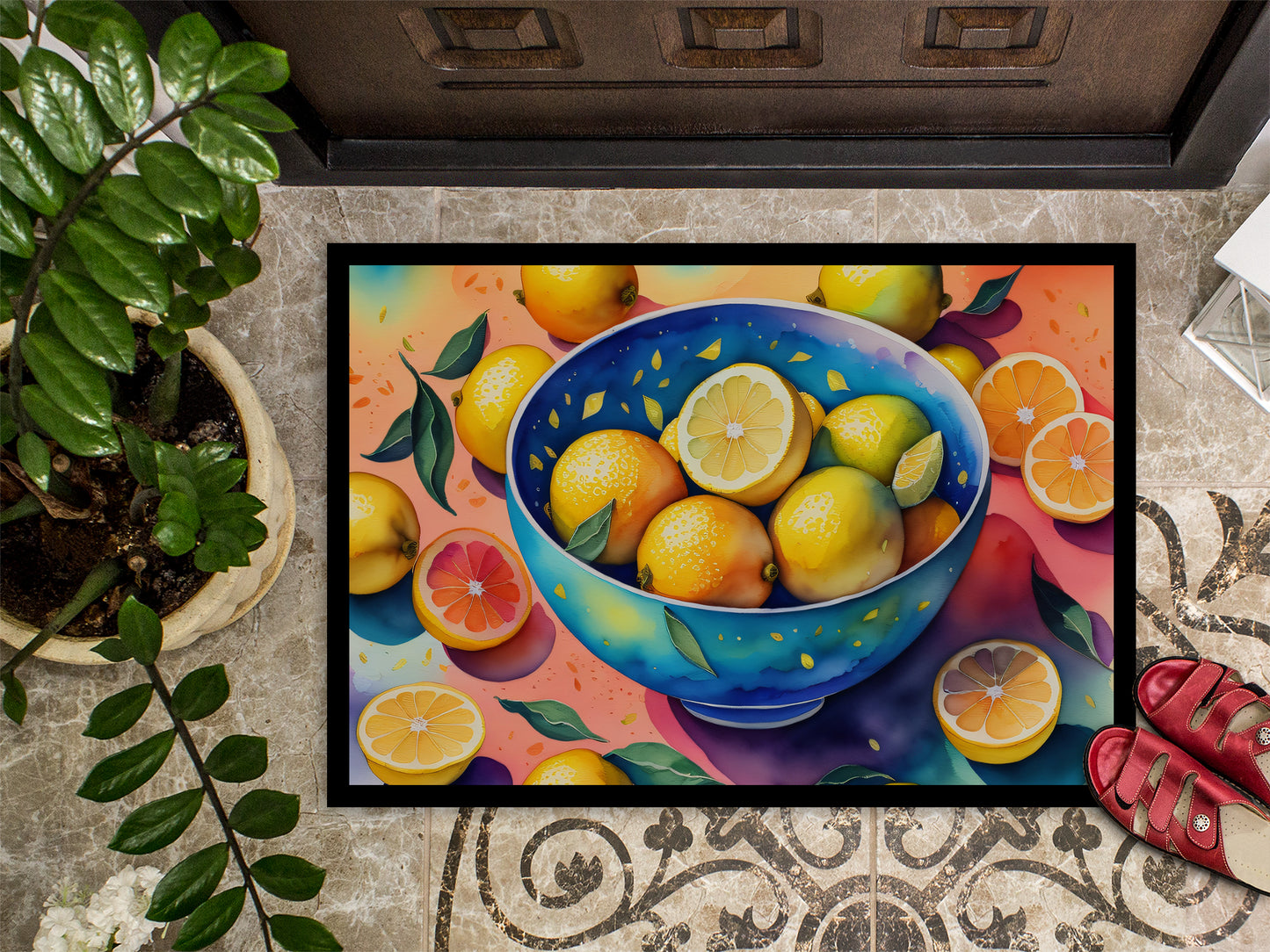 Colorful Lemons Doormat