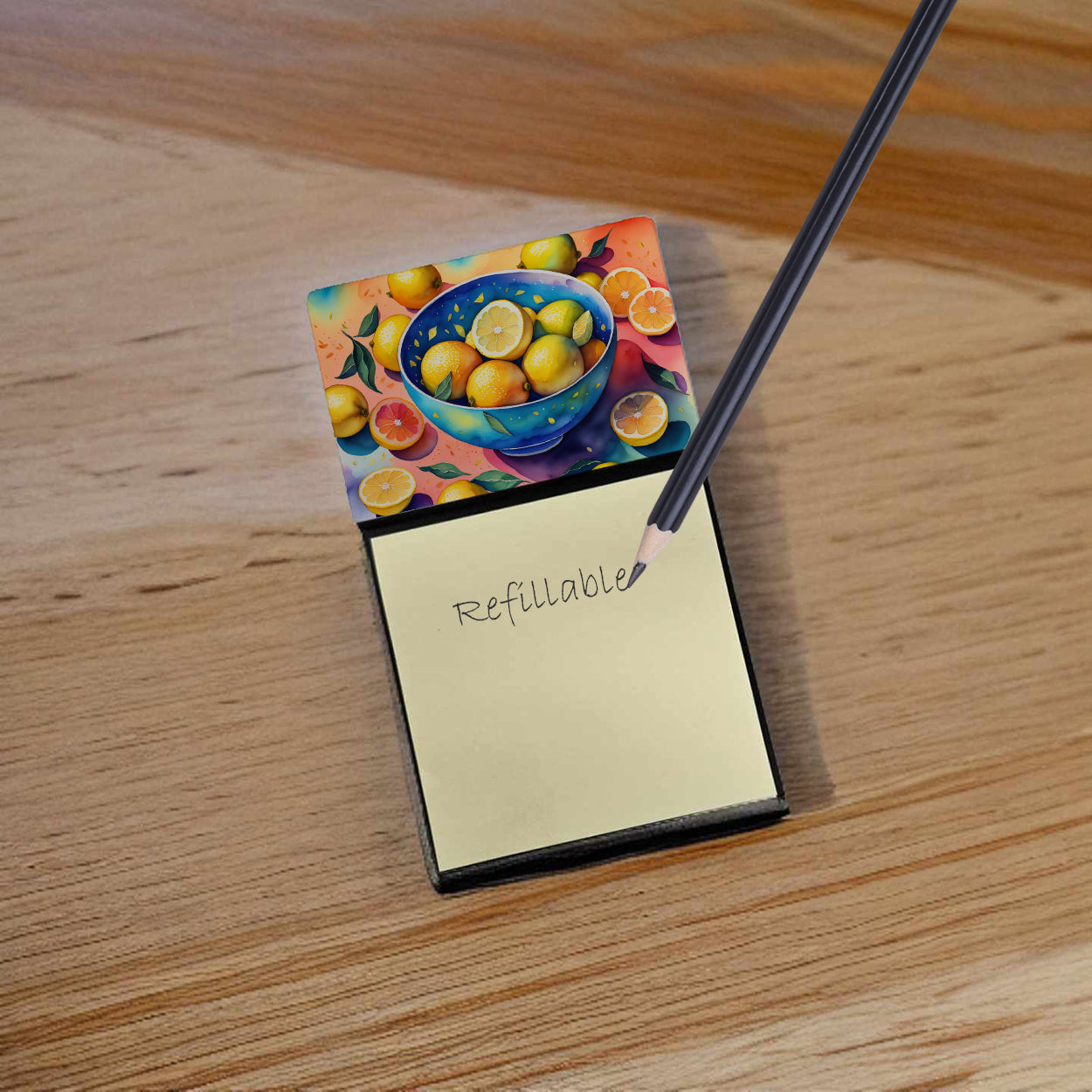 Colorful Lemons Sticky Note Holder