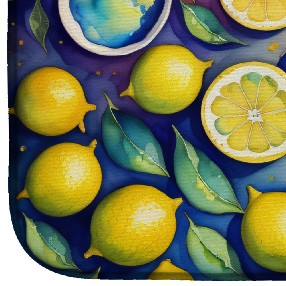 Colorful Lemons Dish Drying Mat