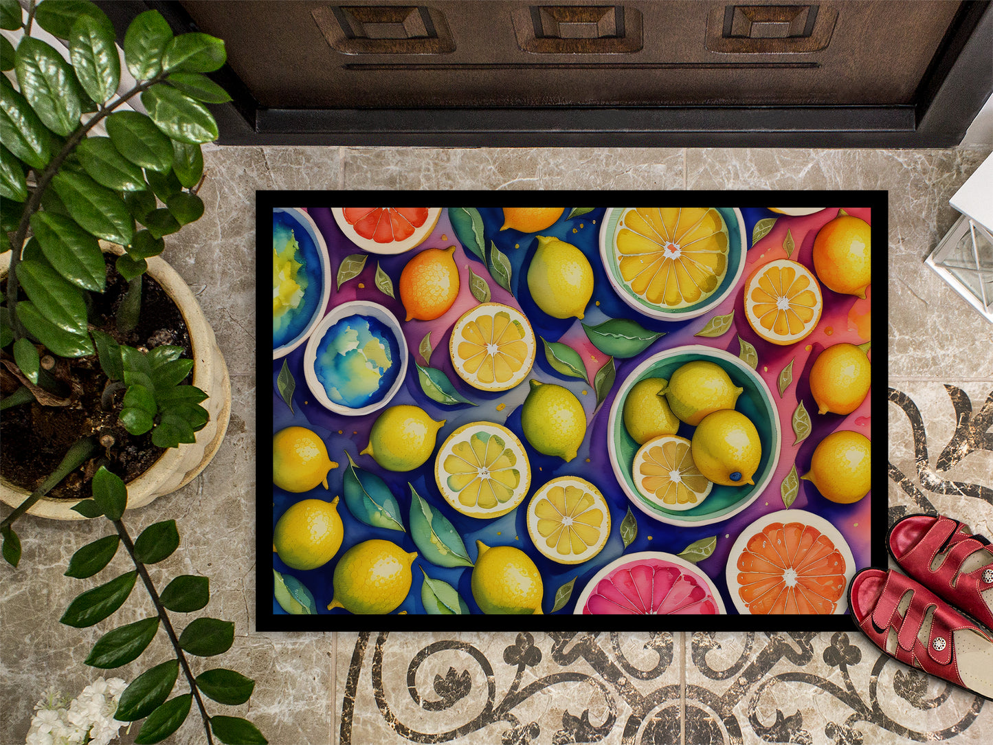 Colorful Lemons Doormat