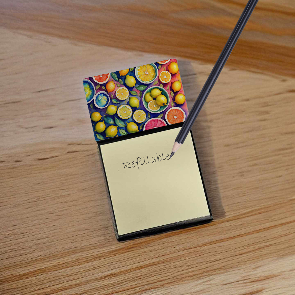 Colorful Lemons Sticky Note Holder
