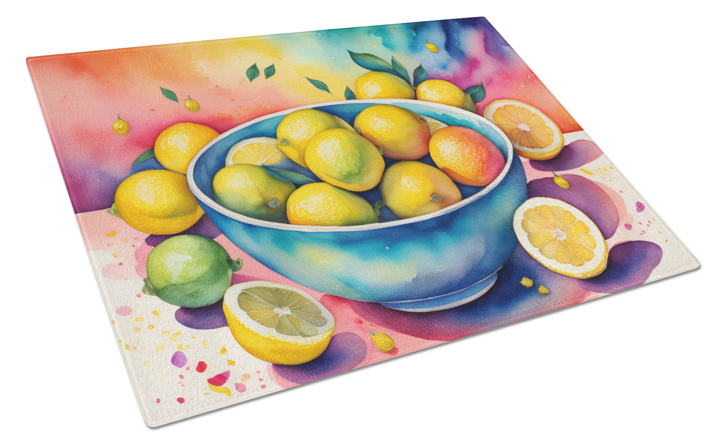 Buy this Colorful Lemons Glass Cutting Board