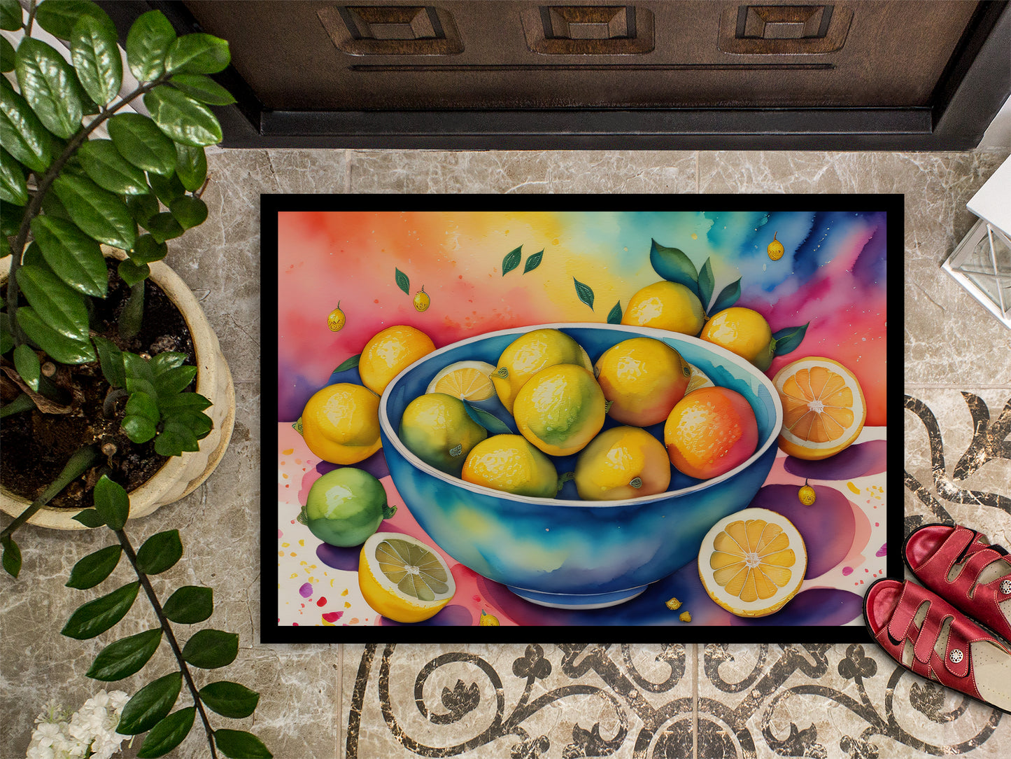 Colorful Lemons Doormat