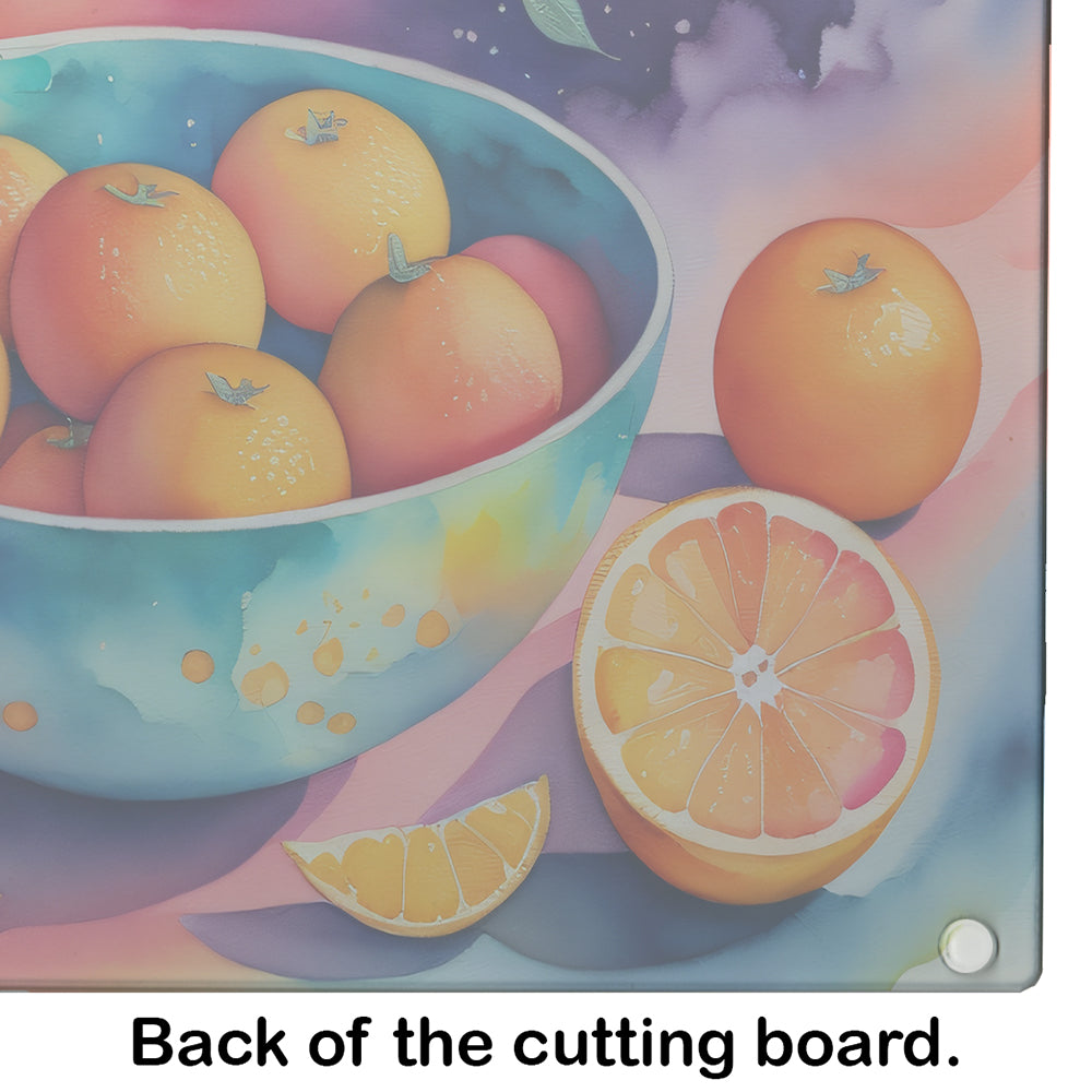 Colorful Oranges Glass Cutting Board