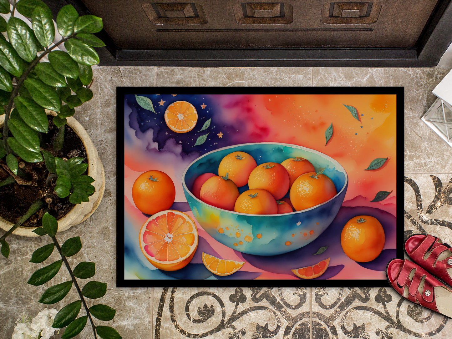 Colorful Oranges Doormat