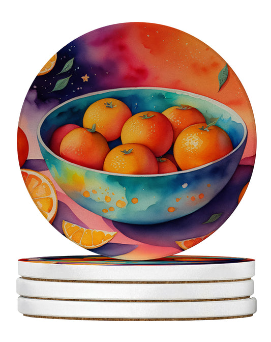 Buy this Colorful Oranges Large Sandstone Coasters Pack of 4
