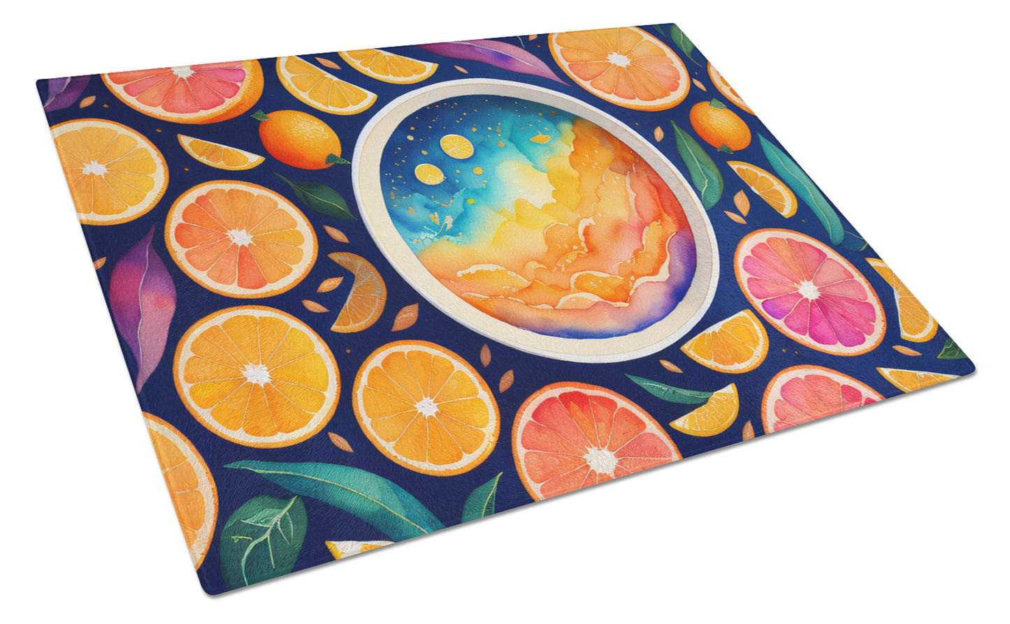 Buy this Colorful Oranges Glass Cutting Board