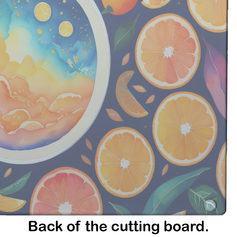 Colorful Oranges Glass Cutting Board