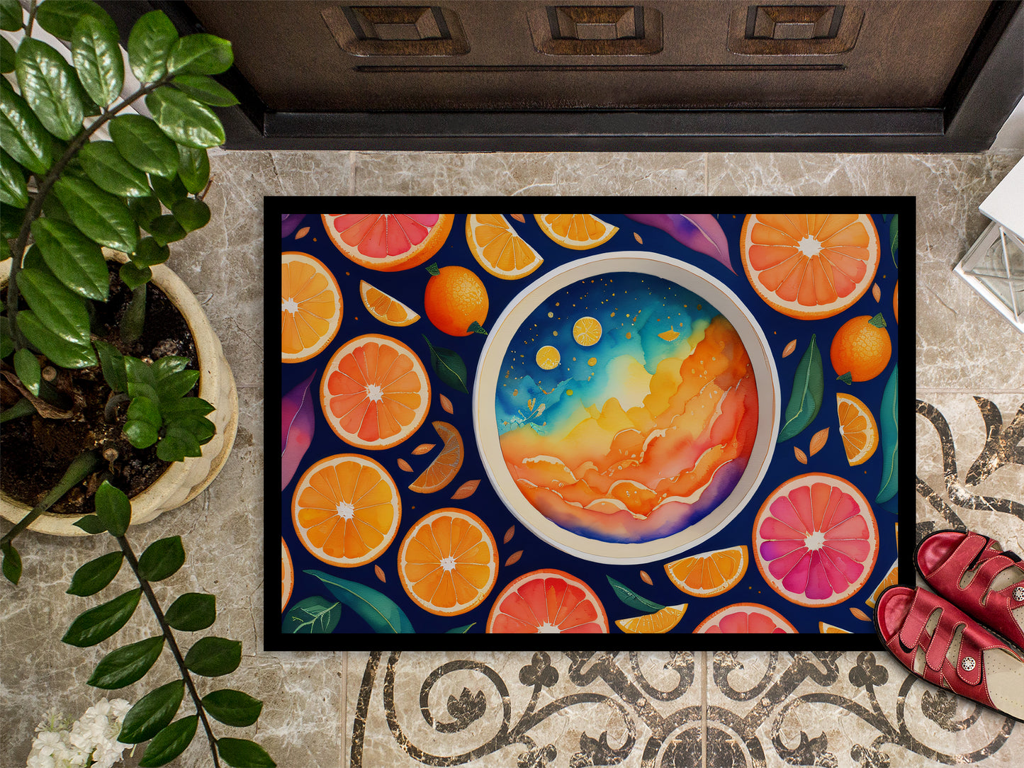 Colorful Oranges Doormat