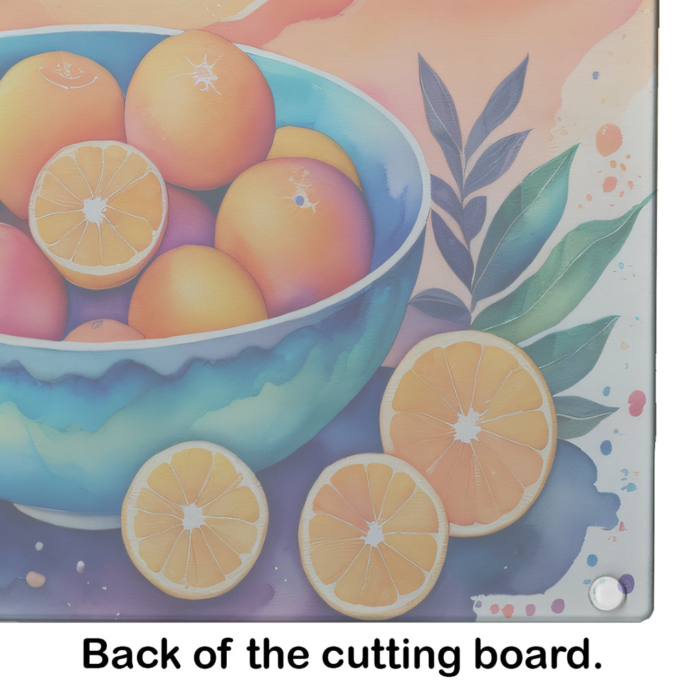 Colorful Oranges Glass Cutting Board