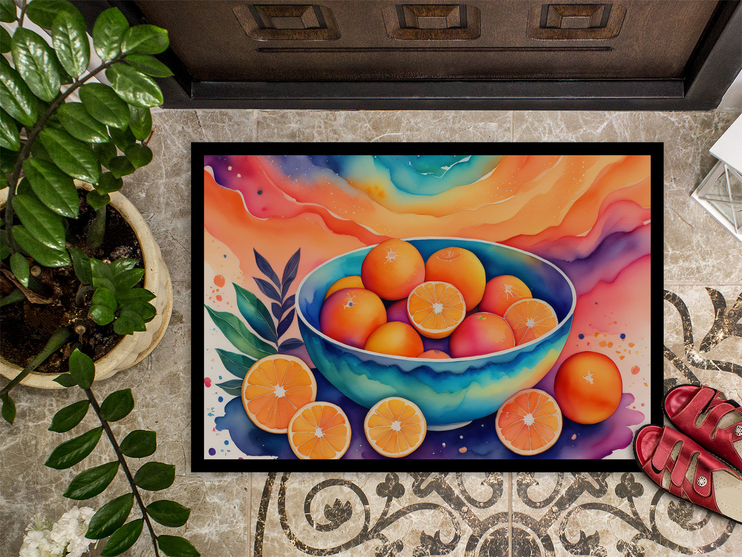 Colorful Oranges Doormat