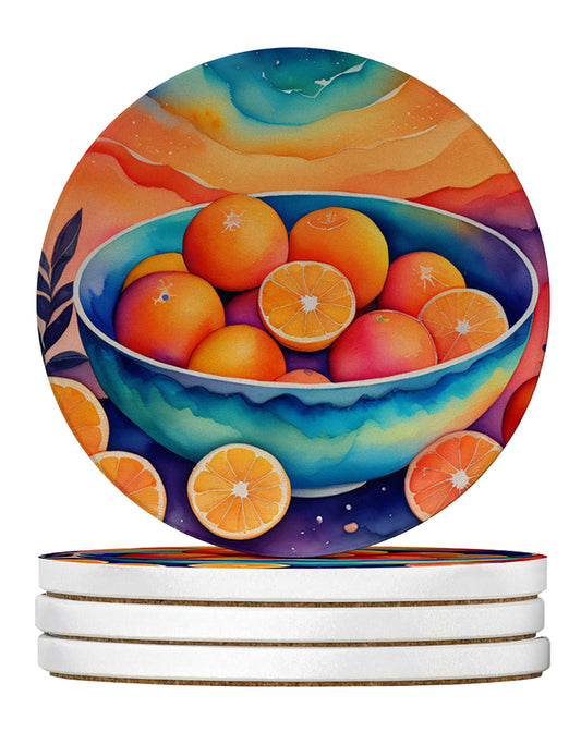 Buy this Colorful Oranges Large Sandstone Coasters Pack of 4