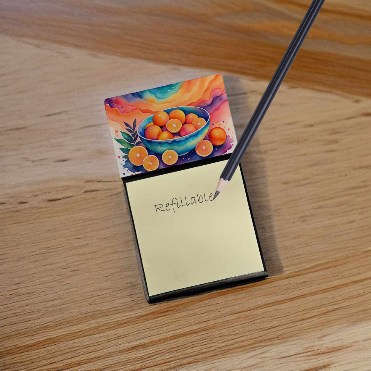 Colorful Oranges Sticky Note Holder