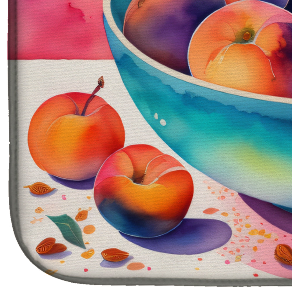 Colorful Peaches Dish Drying Mat