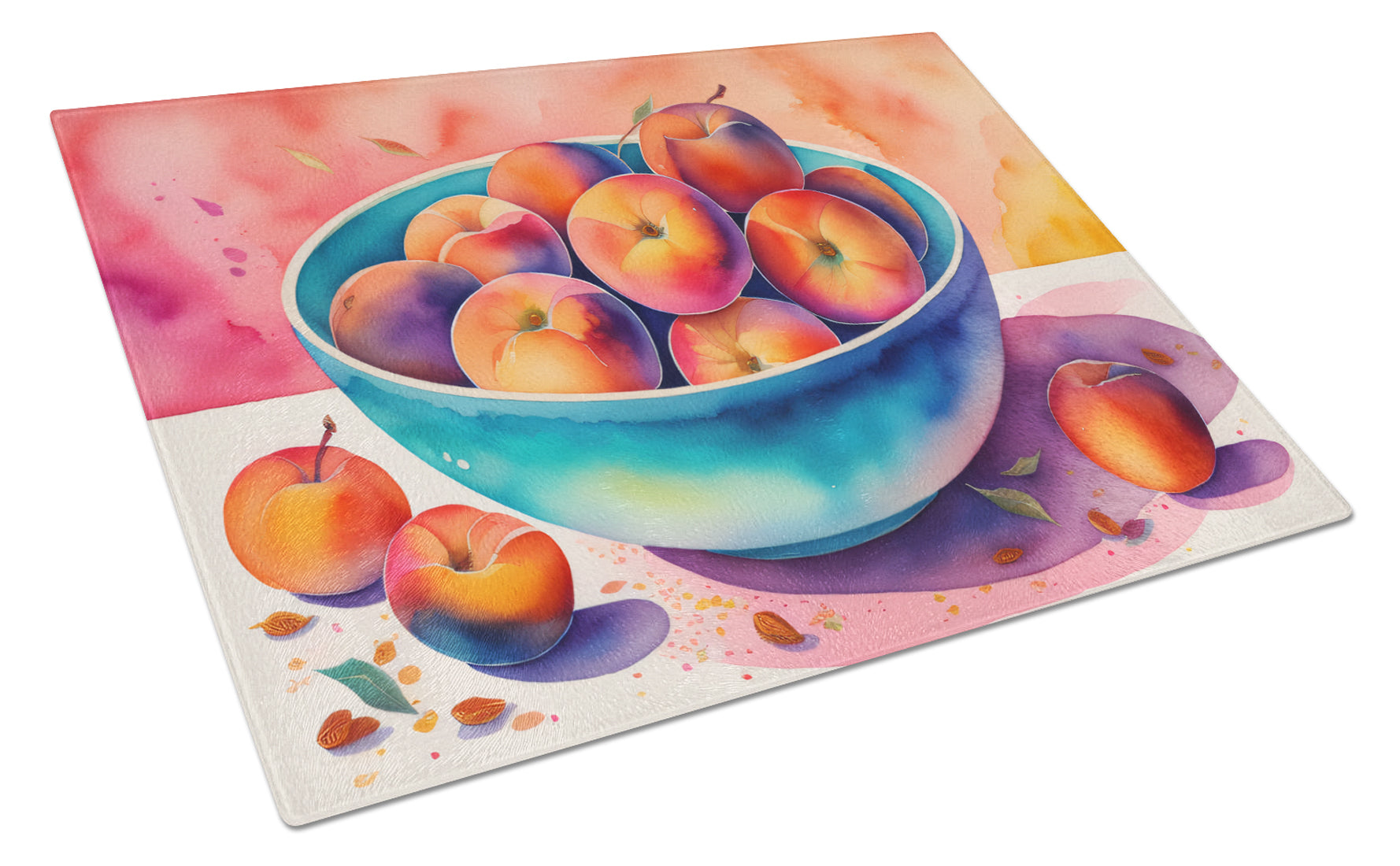 Buy this Colorful Peaches Glass Cutting Board