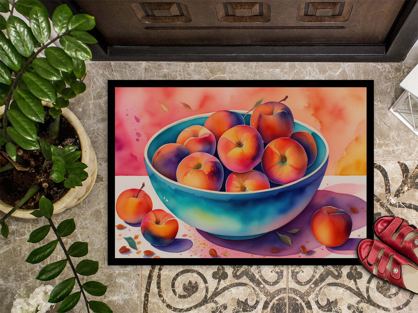 Colorful Peaches Doormat