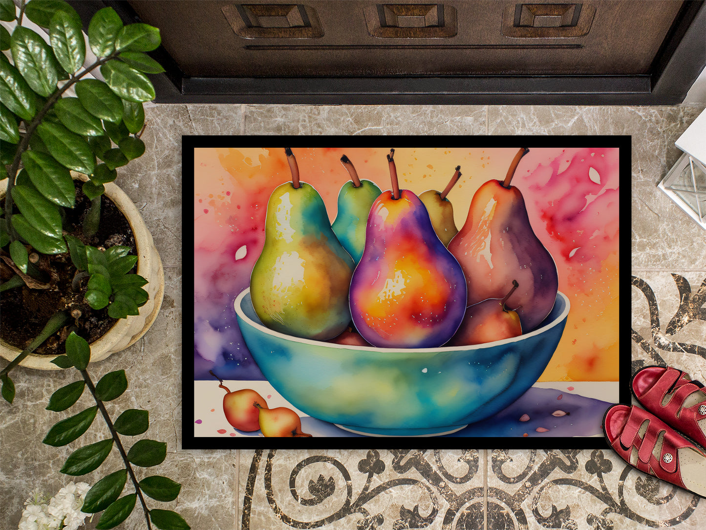 Colorful Pears Doormat