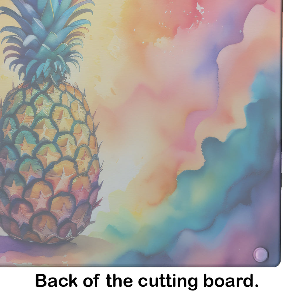 Colorful Pineapple Glass Cutting Board