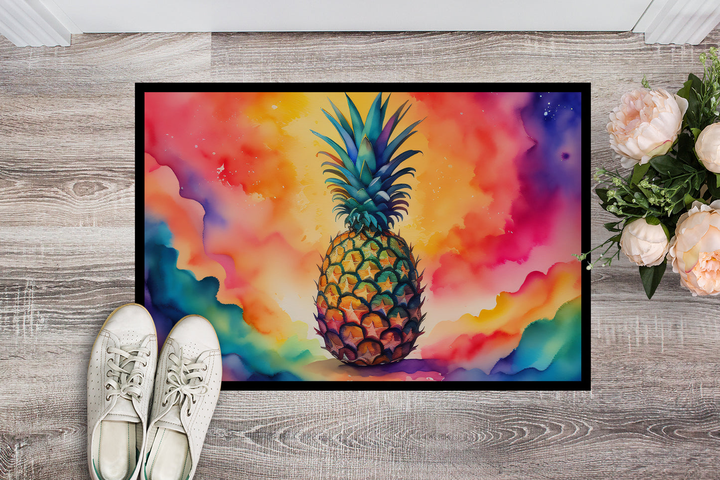 Colorful Pineapple Doormat