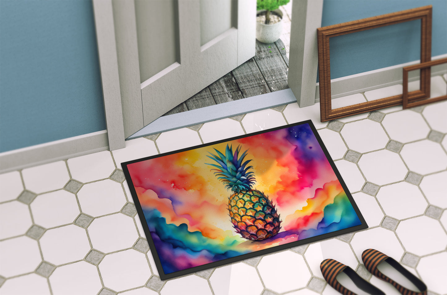 Colorful Pineapple Doormat