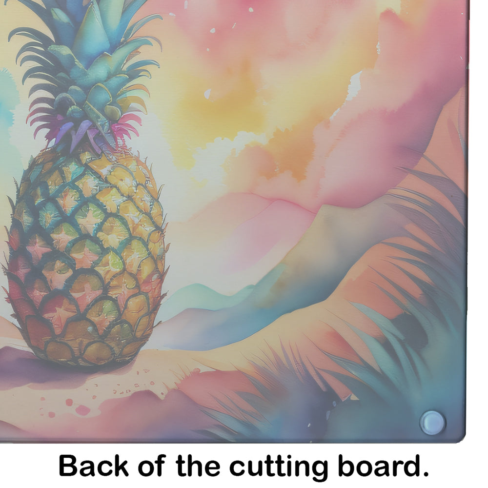 Colorful Pineapple Glass Cutting Board