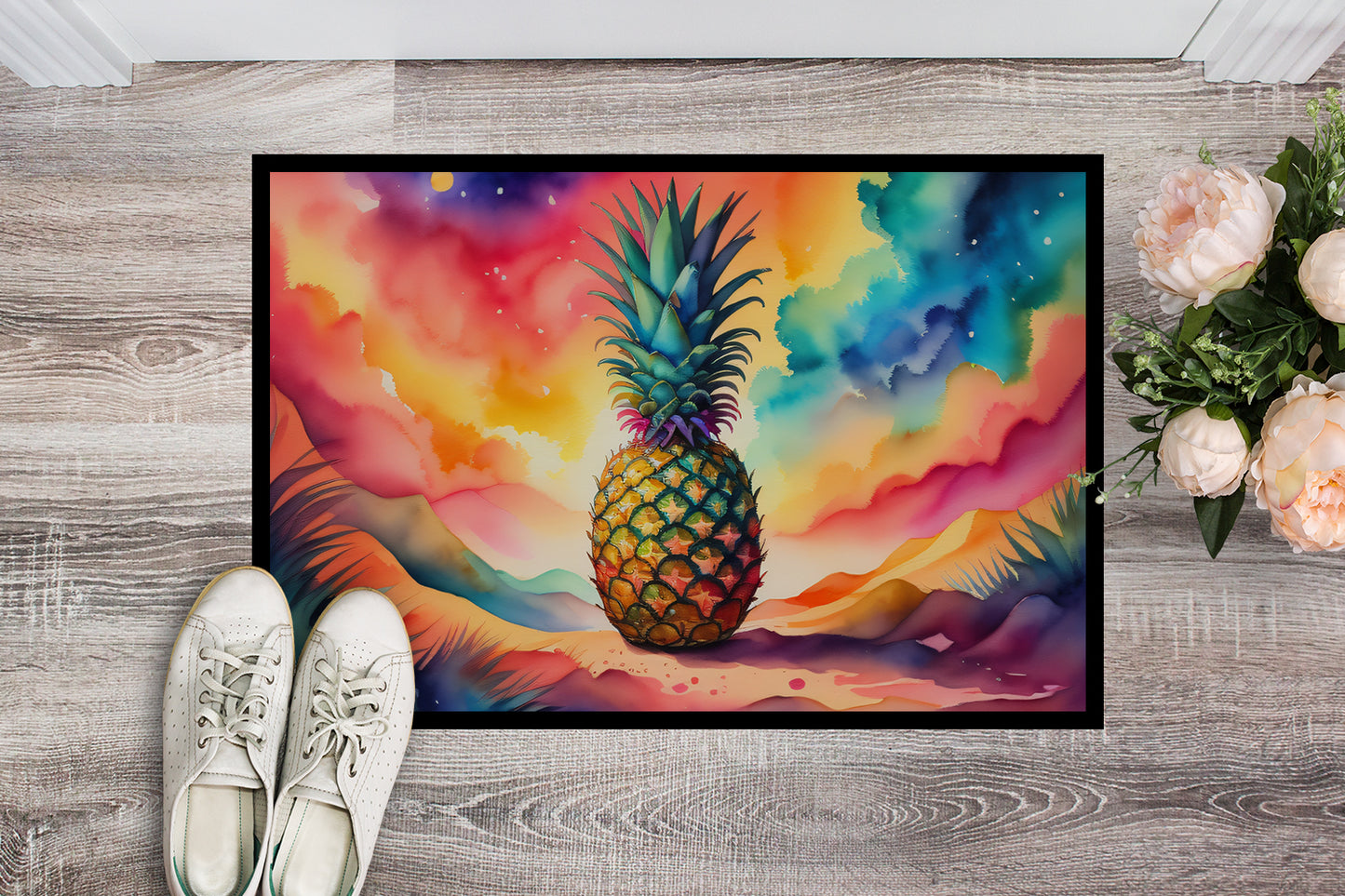 Colorful Pineapple Doormat