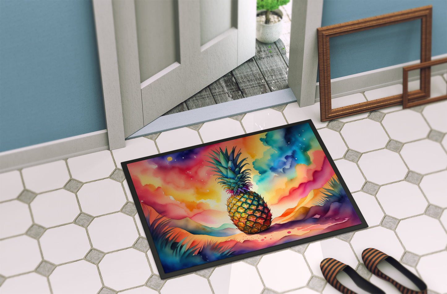 Colorful Pineapple Doormat