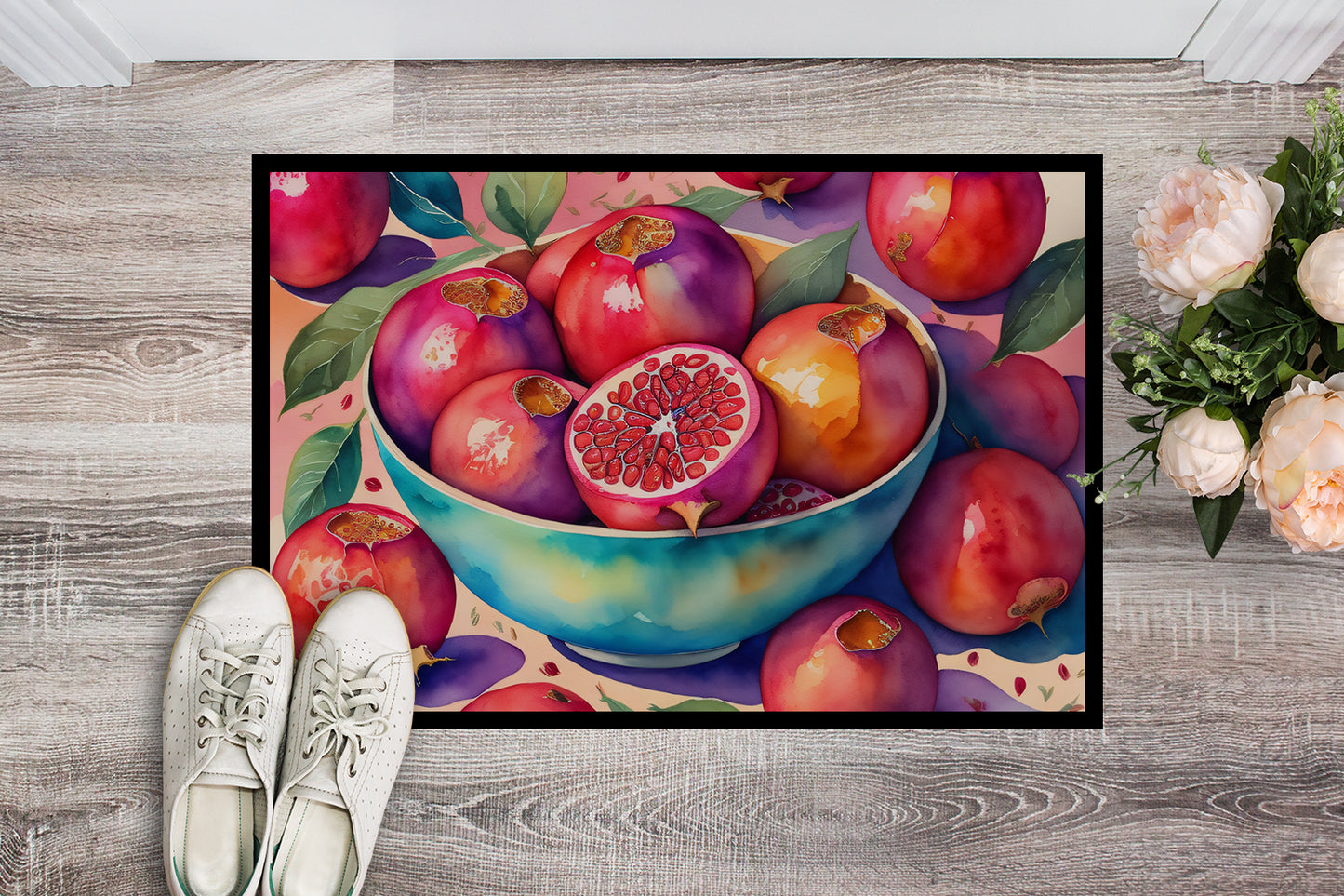 Colorful Pomegranates Doormat