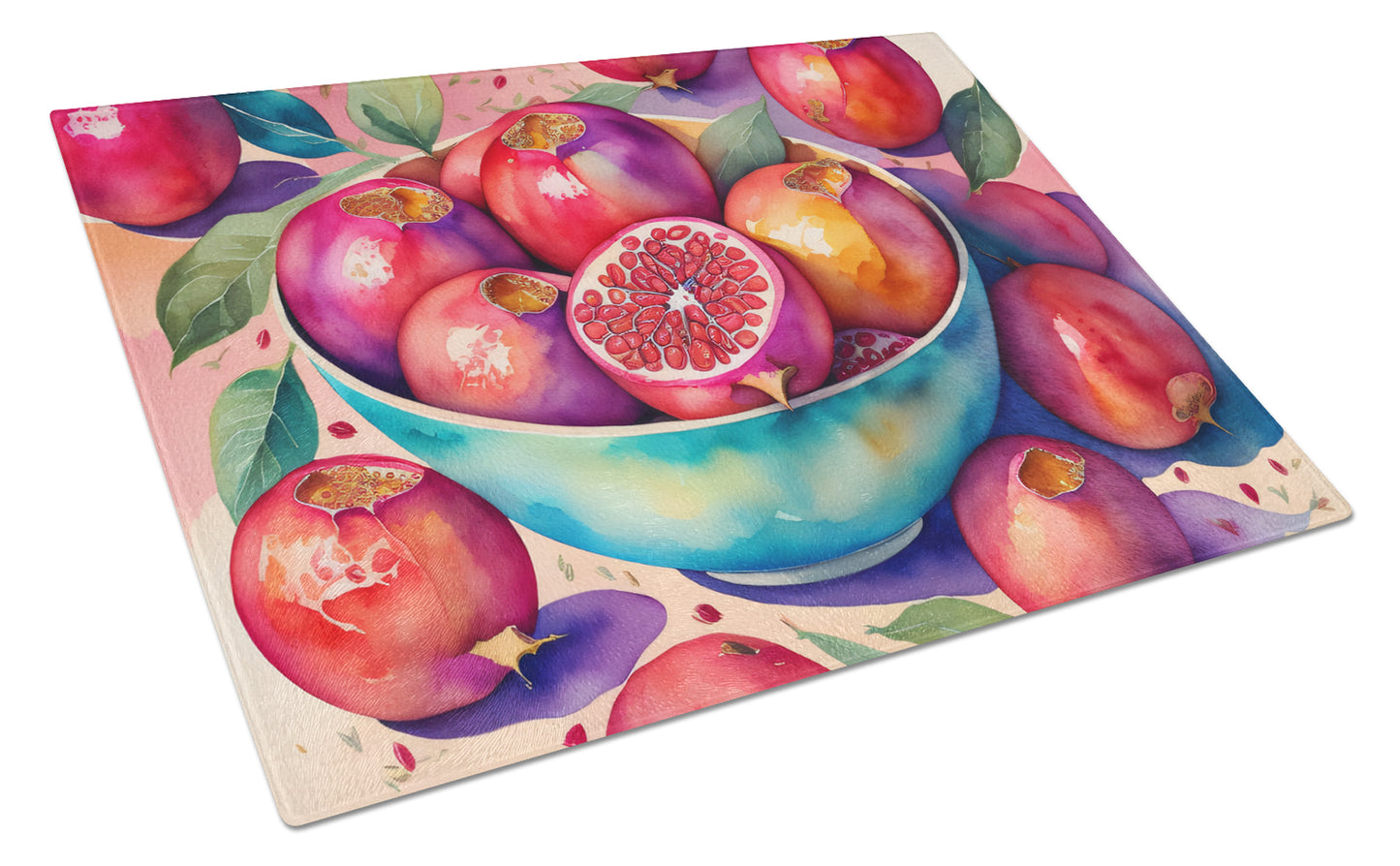 Buy this Colorful Pomegranates Glass Cutting Board