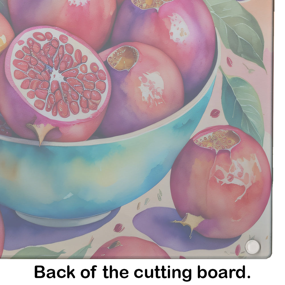 Colorful Pomegranates Glass Cutting Board