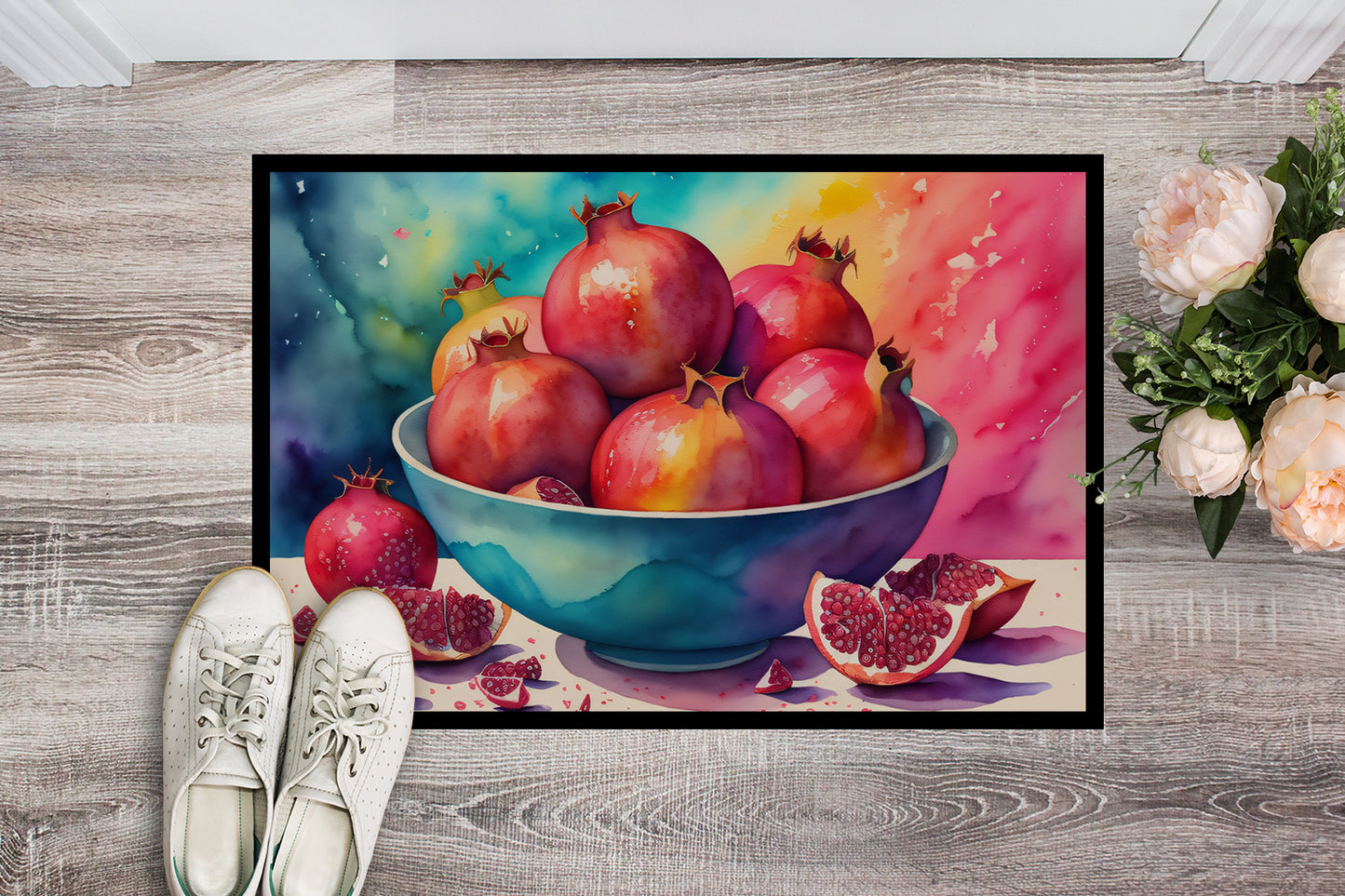 Colorful Pomegranates Doormat