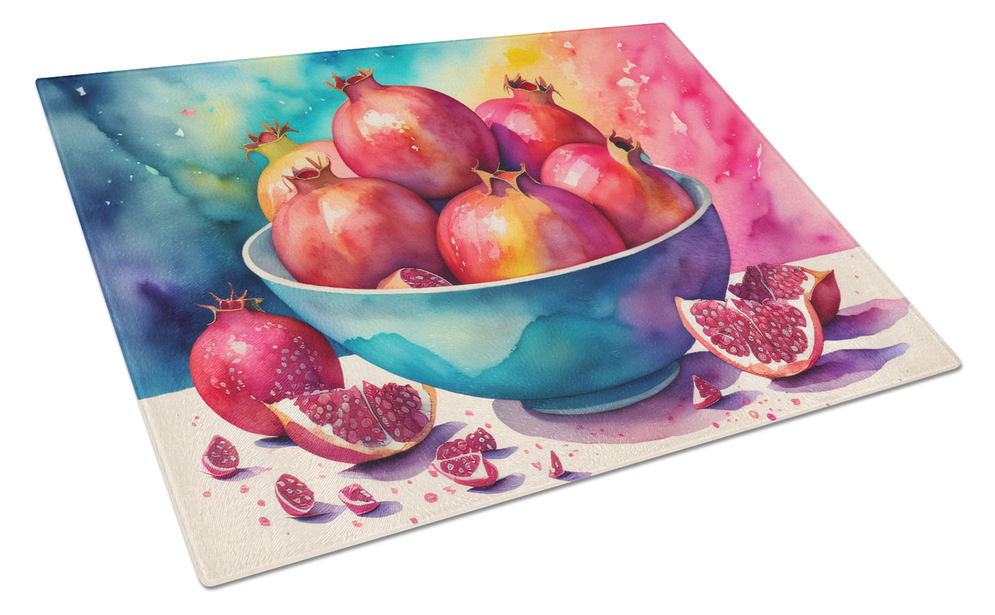 Buy this Colorful Pomegranates Glass Cutting Board