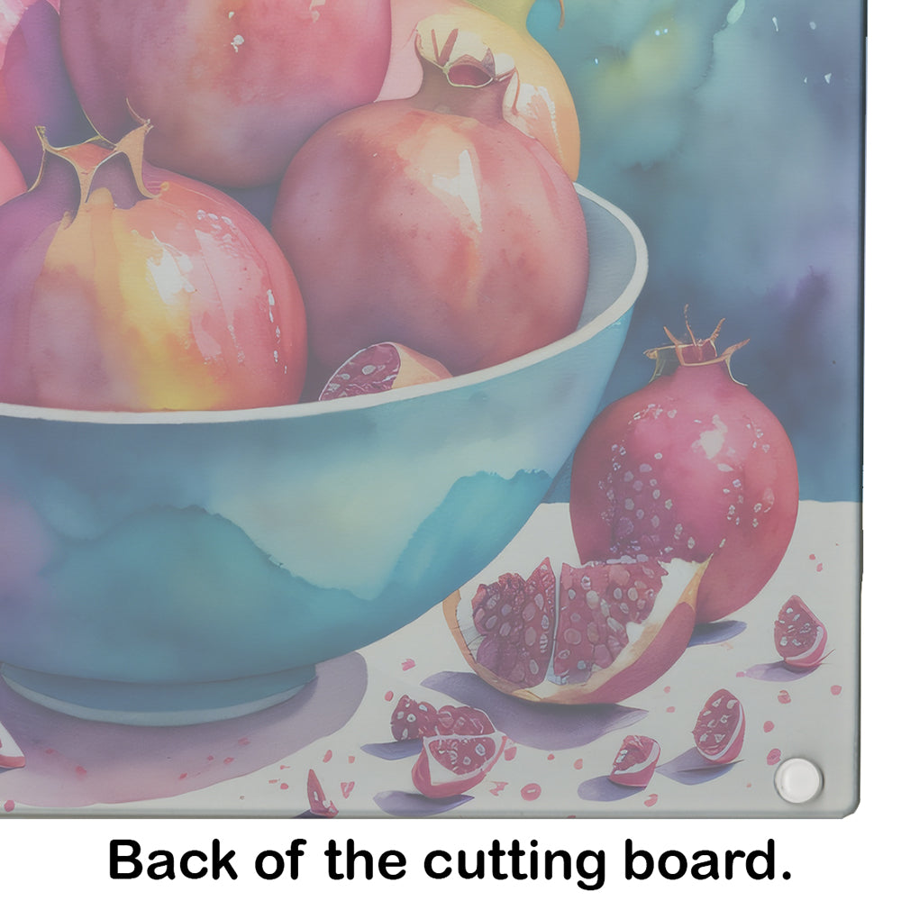 Colorful Pomegranates Glass Cutting Board