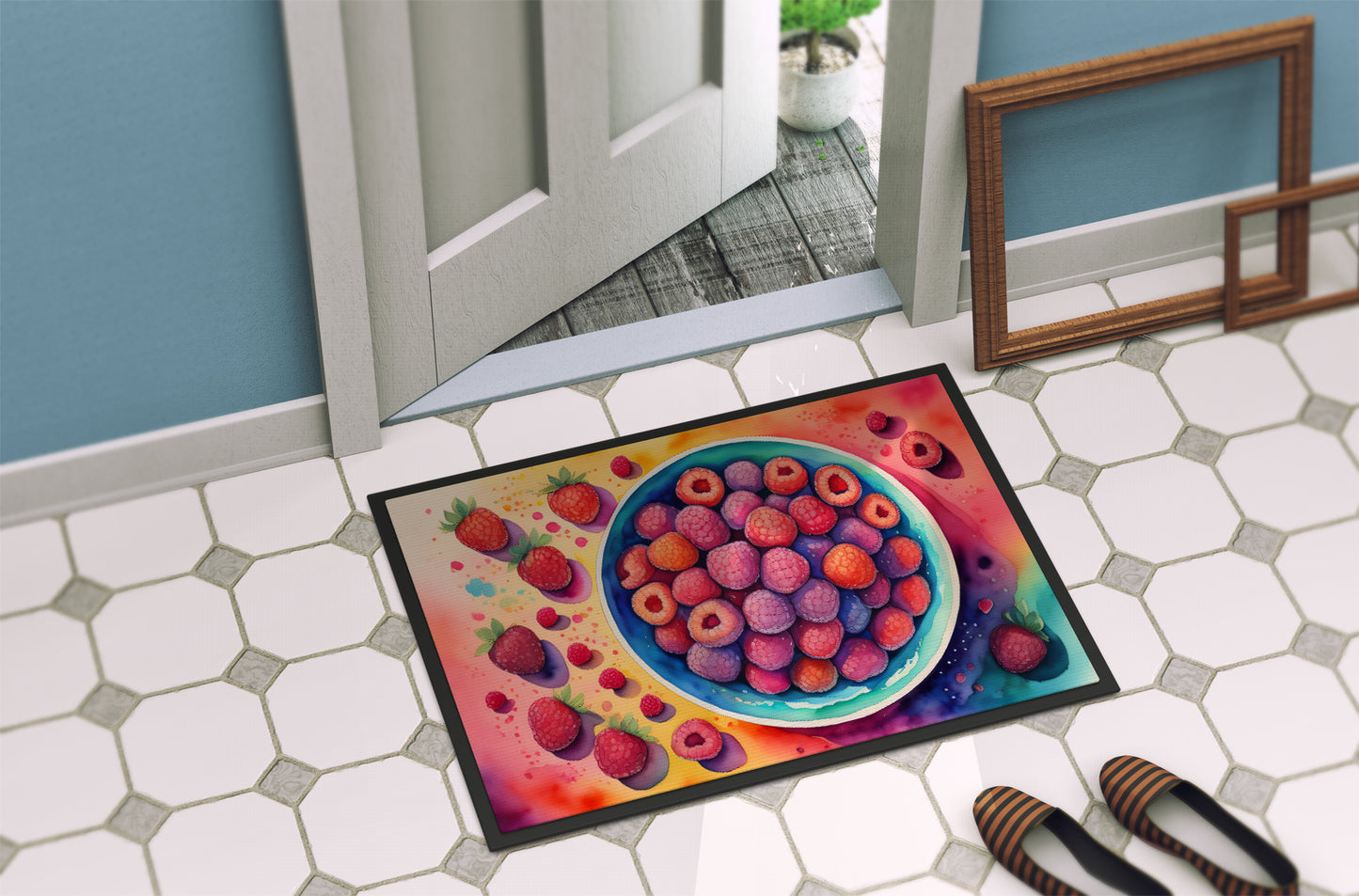 Colorful Raspberries Doormat