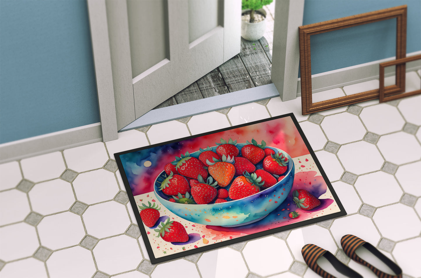 Colorful Strawberries Doormat