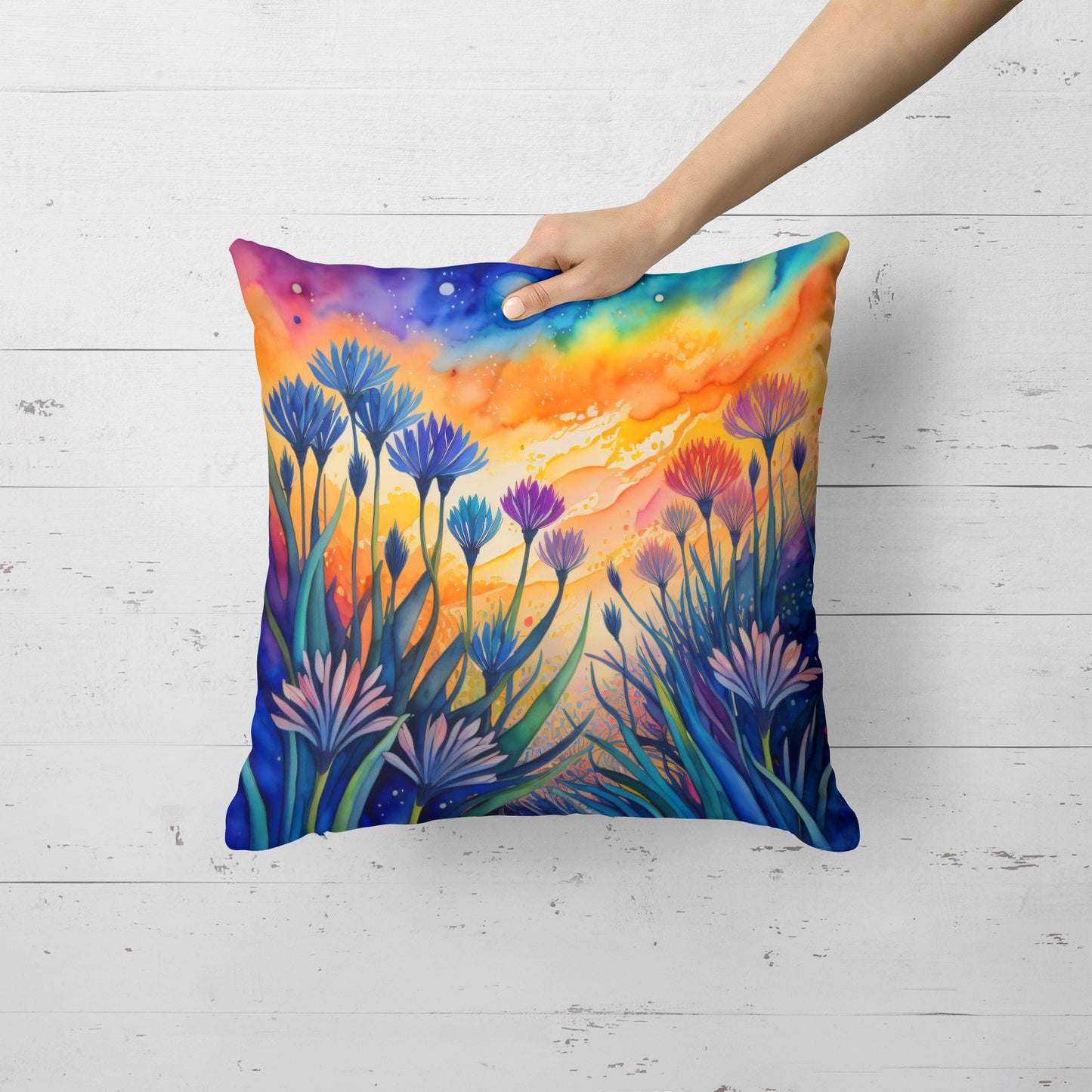 Colorful Agapanthus Throw Pillow